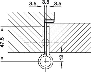 Preview: Objekttürband Edelstahl VN 2929/100 für ungefälzte Objekttüren bis 100 kg Simonswerk